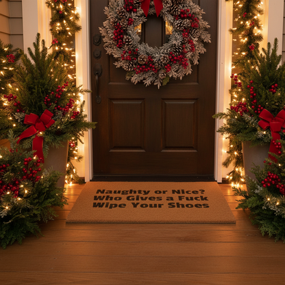 Naughty Or Nice Doormat