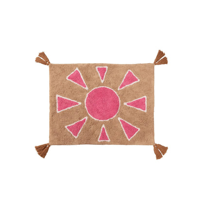 Pink Desert Sun Handmade Mat