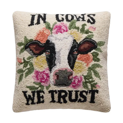In Cows We Trust Cushion JANUARY PRE ORDER