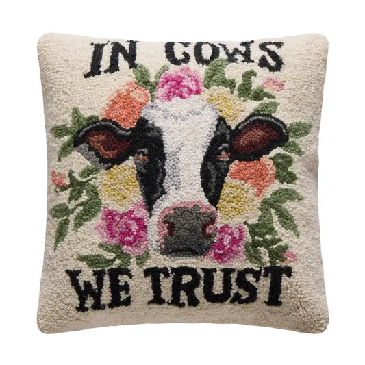 In Cows We Trust Cushion JANUARY PRE ORDER