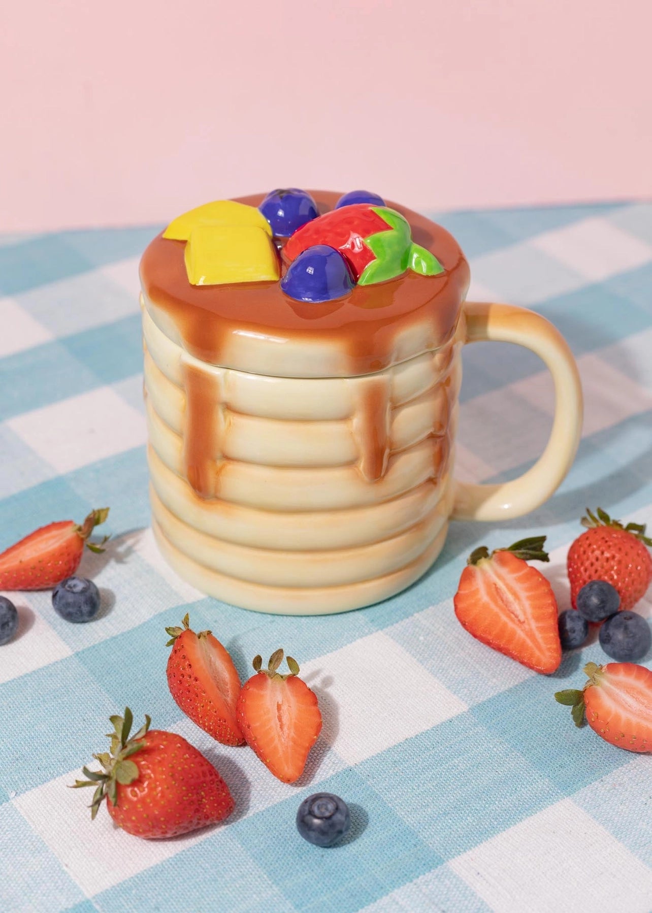 Fruit Pancake Mug with Lid