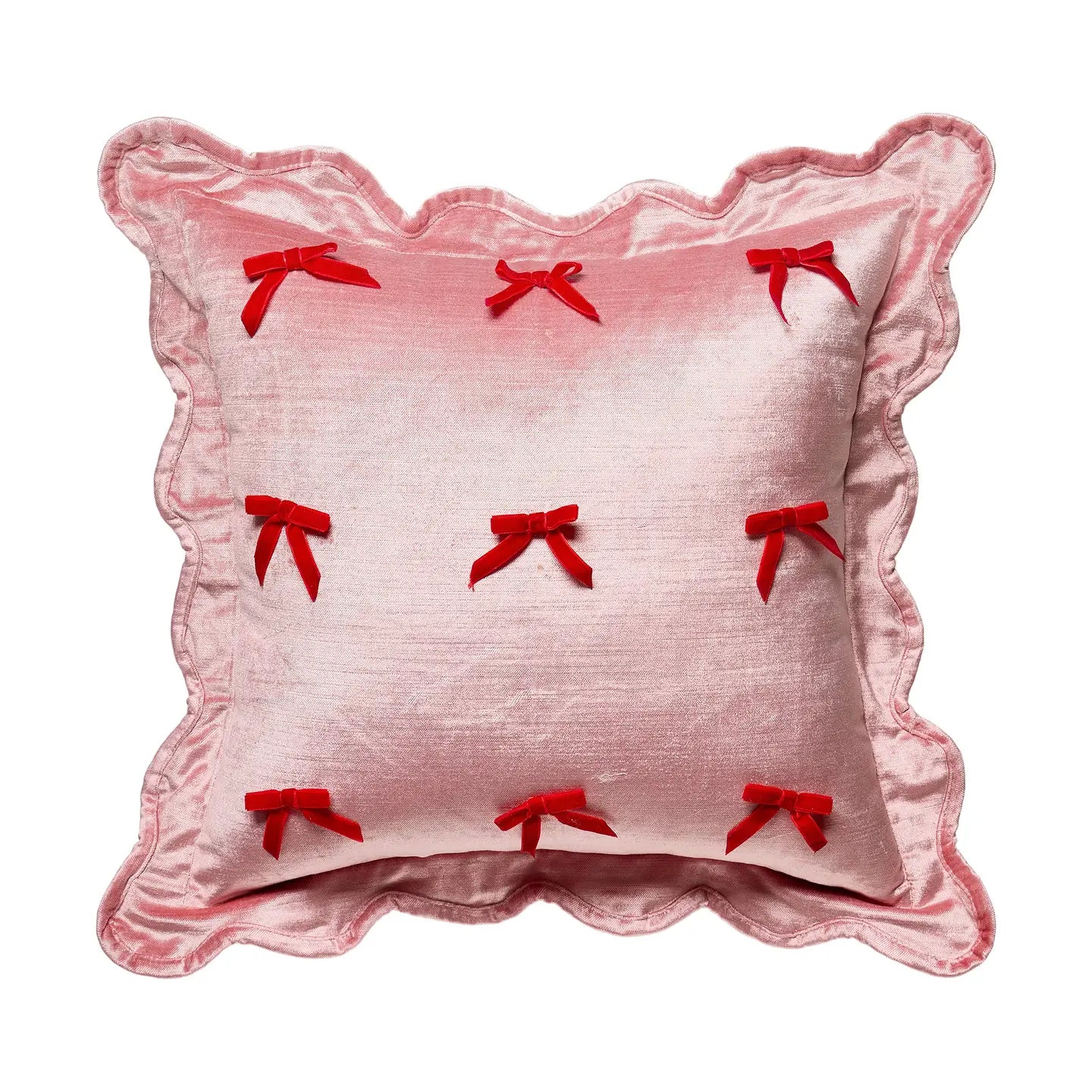 Velvet Red Ribbon Cushion PRE ORDER