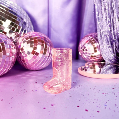 Pink Cowgirl Boot Shot Glass