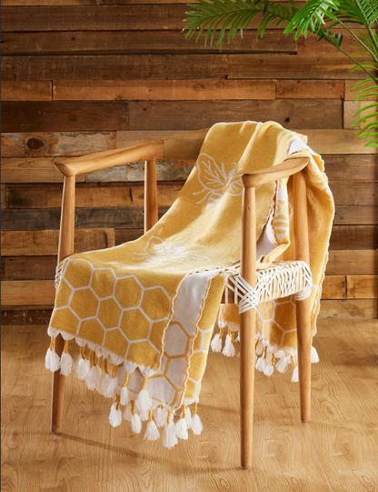 Honey Queen Bee Throw Blanket PRE ORDER