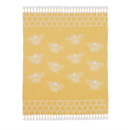 Honey Queen Bee Throw Blanket PRE ORDER