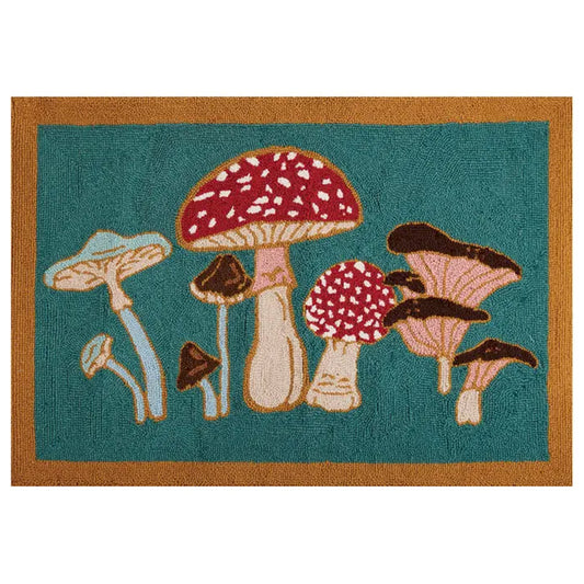 Mushroom Wool Rug 2x3