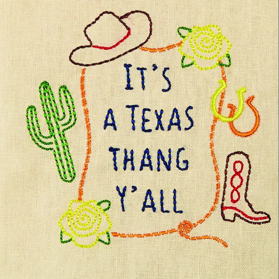 Texas Y'all Dish Towel