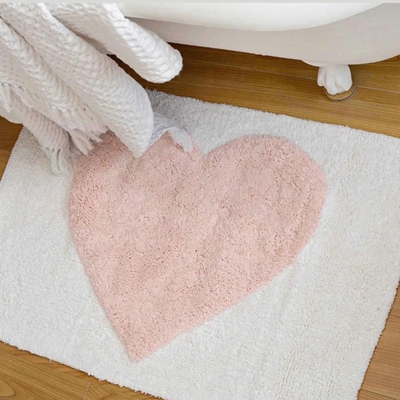 Pink Heart Handmade Mat